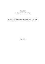 Referāts 'Jaunākās metodes personāla atlasē', 1.