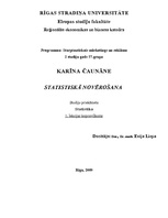 Konspekts 'Statistiskā novērošana', 1.