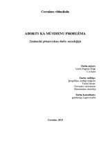 Referāts 'Aborts kā mūsdienu problēma', 1.