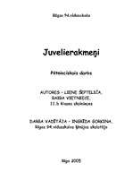 Referāts 'Juvelierakmeņi', 1.