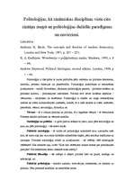 Referāts 'Politoloģijas kā zinātniskas disciplīnas vieta citu zinātņu starpā un politoloģi', 1.
