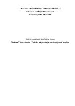 Referāts 'Maksa Vēbera darba "Politika kā profesija un aicinājums" analīze', 1.