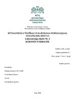 Konspekts 'Koksnes pārbaude', 1.