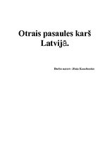 Referāts 'Otrais pasaules karšLatvijā', 1.