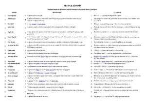 Paraugs 'People Idioms', 1.