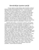 Eseja 'Demokrātijas izpausme Latvijā', 1.