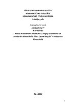 Konspekts 'Krievu modernisms kinomākslā. Sergejs Eizenšteins un neobaroks kinomākslā. Filma', 1.