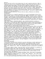 Eseja 'Corporate Governance By Ethical Decision Making - A Comprehensive Framework', 1.