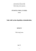 Referāts 'Soda veidi Latvijas Republikas krimināltiesībās', 1.
