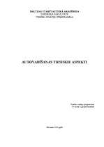 Konspekts 'Autovadīšanas tiesiskie aspekti, 21.variants', 1.