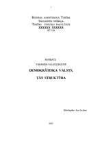 Referāts 'Demokrātiska valsts, tās struktūra', 1.