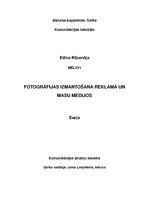 Eseja 'Fotogrāfijas izmantošana reklāmā un masu medijos', 1.