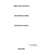 Konspekts 'Kārtošanas metodes', 1.