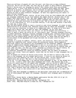 Eseja 'Why Study Language?', 1.