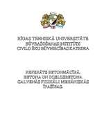 Referāts 'Betona un dzelzsbetona galvenās fizikāli mehāniskās īpašības', 1.