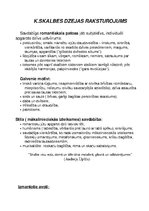 Konspekts 'Kārļa Skalbes dzejas raksturojums', 1.