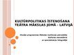 Prezentācija 'Kultūrpolitikas īstenošana teātra mākslas jomā Latvijā', 1.