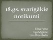 Prezentācija '18.gadsimta svarīgākie notikumi', 1.