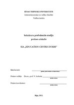 Prakses atskaite 'Prakses atskaite izglītības centrā', 1.