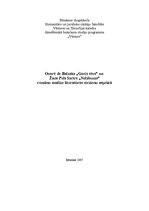 Eseja 'O.Balzaks "Gorio tēvs" un Ž.P.Sartrs "Nelabums" - romānu analīze literatūras vir', 1.