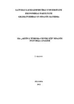 Referāts 'SIA "Aktīvā tūrisma centrs Eži” finanšu stāvokļa analīze', 1.