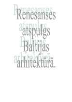 Referāts 'Renesanses atspulgs Baltijas arhitektūrā', 1.
