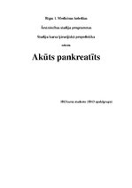 Konspekts 'Akūts pankreatīts', 1.