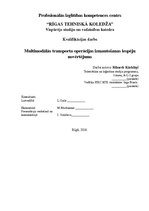 Diplomdarbs 'Multimodālās transporta operācijas izmantošanas iespēju novērtējums', 1.