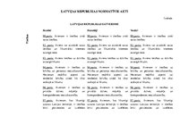 Konspekts 'Latvijas Republikas normatīvie akti', 1.