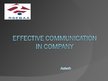 Prezentācija 'Effective Communication in Company', 1.