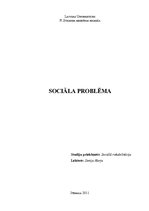 Konspekts 'Sociāla problēma', 1.