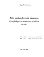 Referāts 'Rinīts un citas alerģiskas izpausmes', 1.