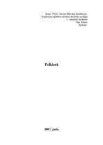 Referāts 'Folkloras kopas', 1.