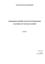 Referāts 'Sabiedrisko drošību negatīvi ietekmējošie valstiskie un sociālie faktori', 1.