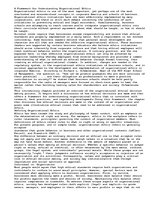 Eseja 'A Framework for Understanding Organizational Ethics', 1.