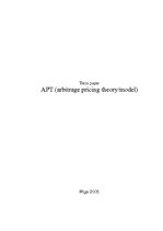 Referāts 'APT - Arbitrage Pricing Theory / Model', 1.