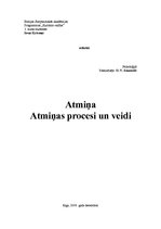 Referāts 'Atmiņa, tās procesi un veidi', 1.