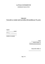 Referāts 'Nacionālā un etniskā naida kurināšana Krimināllikuma 78.pantā', 1.