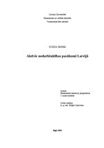 Referāts 'Aktīvie nodarbinātības pasākumi Latvijā', 1.