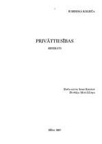 Referāts 'Privāttiesības', 1.