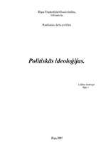 Konspekts 'Politiskās ideoloģijas', 1.