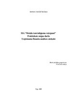 Referāts 'SIA “Metāla izstrādājumu ražojumi” Praktiskais mājas darbs Uzņēmuma finanšu anal', 1.