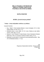Konspekts 'Latvijas iekšpolitikas veidošana un problēmas', 1.
