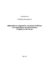 Konspekts 'Dokumenta izraksts, tā izgatavošana un pareizības apliecināšana - CV', 1.