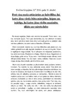 Eseja 'Pret visu esošo attiecieties ar labvēlību', 1.