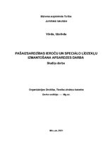 Referāts 'Pašaizsardzības ieroču un speciālo līdzekļu izmantošana apsardzes darbā', 1.