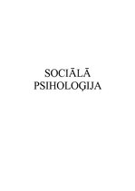 Konspekts 'Sociālā psiholoģija', 1.