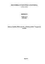 Referāts 'Johana Gotlība Fihtes darba "Cilvēka sūtība" fragmenta analīze', 1.