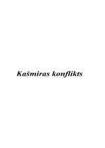 Konspekts 'Kašmiras konflikts', 1.