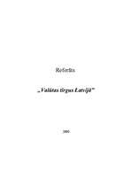 Referāts 'Valūtas tirgus Latvijā', 1.